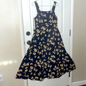 DAWN JOY FASHIO DRESS SIZE 5-6 color black with yellow flowers
